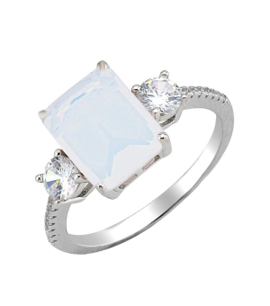 Серебряное кольцо с лунным камнем – Mirserebra925.ru