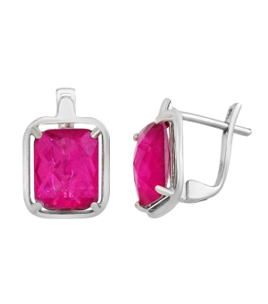 Серебряные серьги с турмалином ‒ Mirserebra925.ru