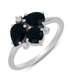 Серебряное кольцо с сапфиром – Mirserebra925.ru