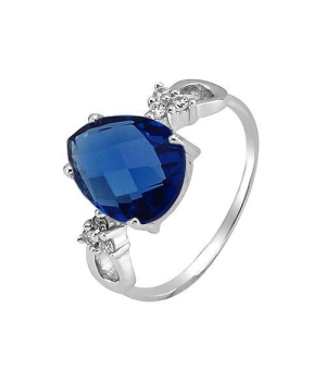 Серебряное кольцо с танзанитом ‒ Mirserebra925.ru