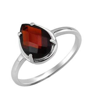 Серебряное кольцо с гранатом – Mirserebra925.ru