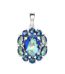 Серебряная подвеска с мистик кварцем ‒ Mirserebra925.ru