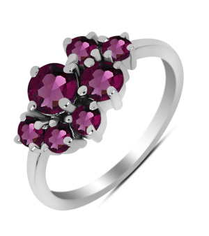 Серебряное кольцо с родолитом – Mirserebra925.ru