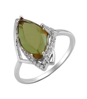 Серебряное кольцо с султанитом ‒ Mirserebra925.ru