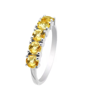 Серебряное кольцо с цитрином – Mirserebra925.ru