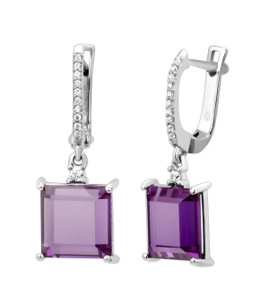 Серебряные серьги с александритом ‒ Mirserebra925.ru