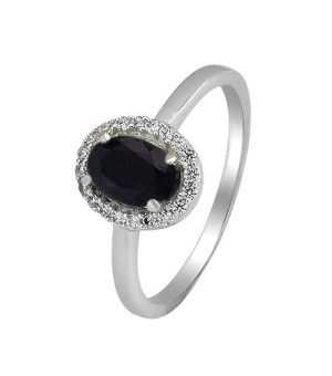 Серебряное кольцо с сапфиром – Mirserebra925.ru