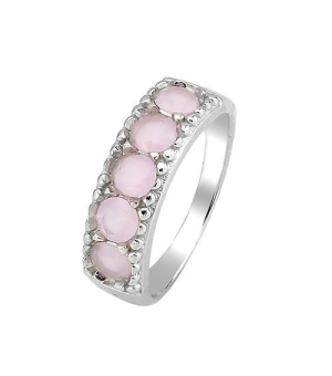 Серебряное кольцо с розовым кварцем – Mirserebra925.ru