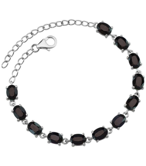 Серебряный браслет с сапфиром ‒ Mirserebra925.ru