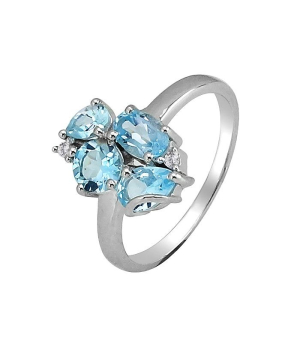 Серебряное кольцо с топазом ‒ Mirserebra925.ru