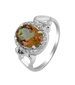 Серебряное кольцо с султанитом ‒ Mirserebra925.ru