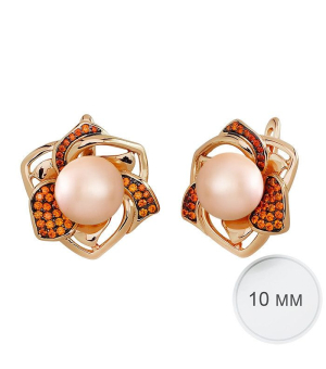 Серебряные серьги с жемчугом ‒ Mirserebra925.ru