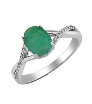 Серебряное кольцо с изумрудом – Mirserebra925.ru