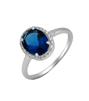 Серебряное кольцо с лондон топазом кварц ‒ Mirserebra925.ru