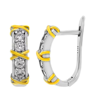 Серебряные серьги с цирконом ‒ Mirserebra925.ru