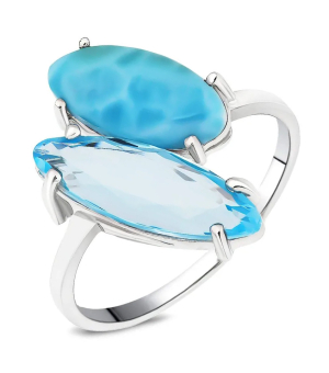 Серебряное кольцо микс камней – Mirserebra925.ru