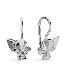 Серебряные серьги с цирконом ‒ Mirserebra925.ru