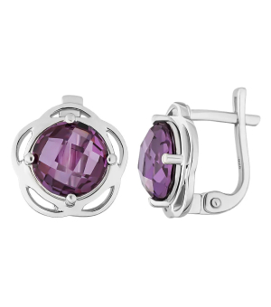 Серебряные серьги с александритом ‒ Mirserebra925.ru