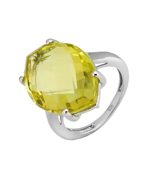Серебряное кольцо с лимонным топазом – Mirserebra925.ru
