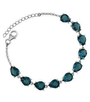 Серебряный браслет с лондон топазом кварц – Mirserebra925.ru