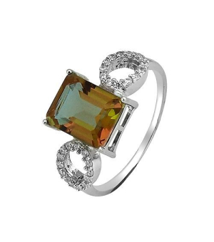 Серебряное кольцо с султанитом ‒ Mirserebra925.ru