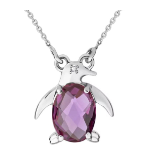 Серебряное колье с александритом – Mirserebra925.ru