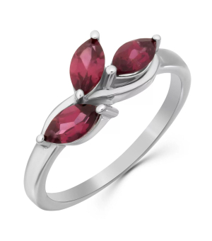 Серебряное кольцо с родолитом – Mirserebra925.ru