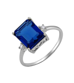 Серебряное кольцо с танзанитом ‒ Mirserebra925.ru