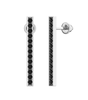 Серебряные серьги с цирконом ‒ Mirserebra925.ru