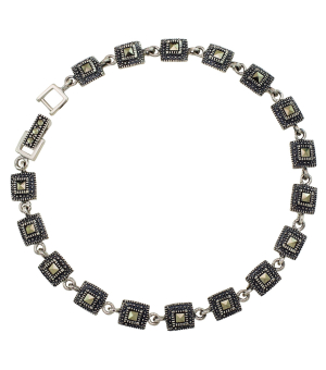 Серебряный браслет с марказитом ‒ Mirserebra925.ru