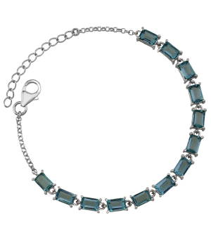 Серебряный браслет с лондон топазом кварц – Mirserebra925.ru