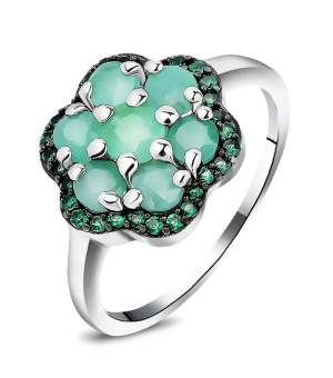 Серебряное кольцо с изумрудом – Mirserebra925.ru