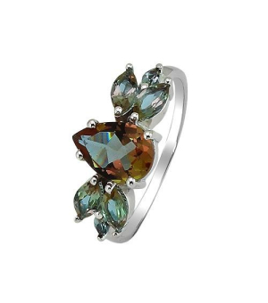 Серебряное кольцо с султанитом ‒ Mirserebra925.ru