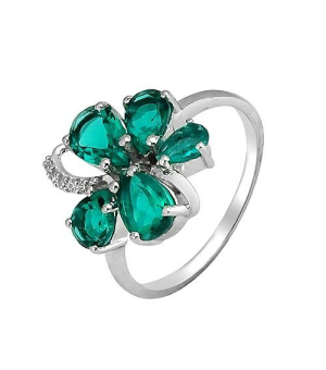 Серебряное кольцо с аквамарином ‒ Mirserebra925.ru