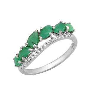 Серебряное кольцо с изумрудом – Mirserebra925.ru