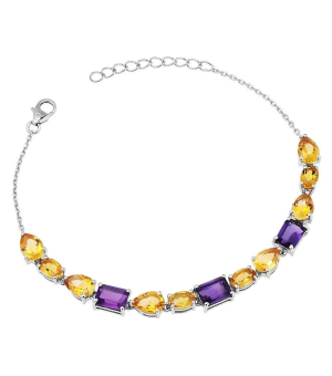 Серебряный браслет микс камней – Mirserebra925.ru