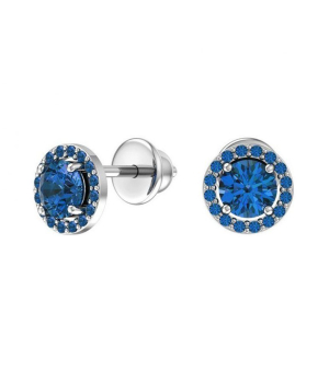 Серебряные серьги с цирконом ‒ Mirserebra925.ru