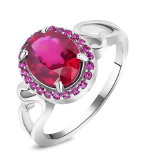 Серебряное кольцо с рубином – Mirserebra925.ru