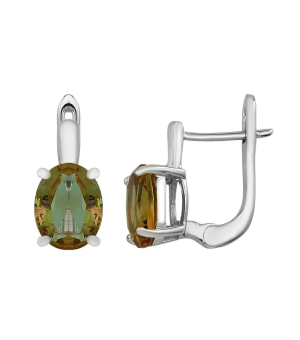 Серебряные серьги с султанитом ‒ Mirserebra925.ru