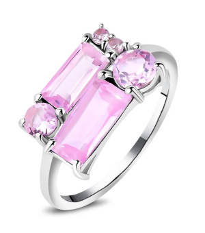 Серебряное кольцо с морганитом – Mirserebra925.ru