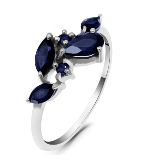 Серебряное кольцо с сапфиром – Mirserebra925.ru