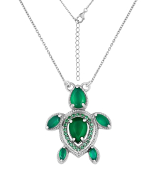 Серебряное колье с зеленым агатом – Mirserebra925.ru