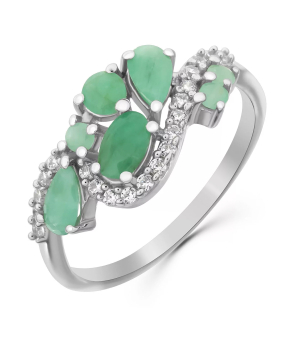 Серебряное кольцо с изумрудом – Mirserebra925.ru