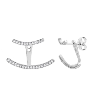 Серебряные серьги с цирконом ‒ Mirserebra925.ru