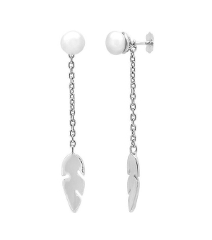 Серебряные серьги с жемчугом ‒ Mirserebra925.ru