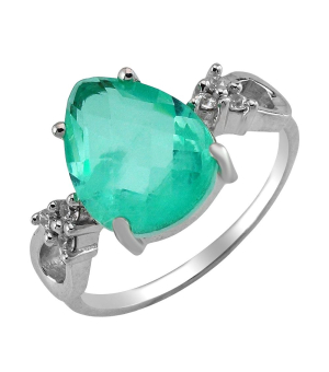 Серебряное кольцо с турмалином ‒ Mirserebra925.ru