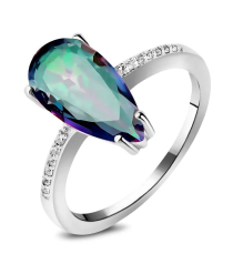 Серебряное кольцо с мистик кварцем ‒ Mirserebra925.ru