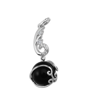 Серебряная подвеска с жемчугом swarovski ‒ Mirserebra925.ru