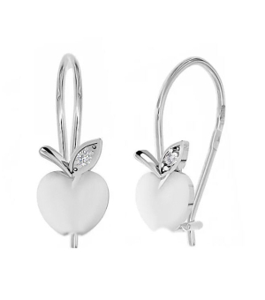 Серебряные серьги с цирконом ‒ Mirserebra925.ru