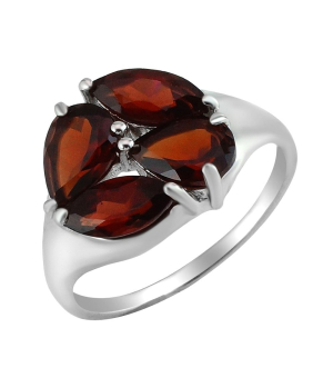 Серебряное кольцо с гранатом – Mirserebra925.ru